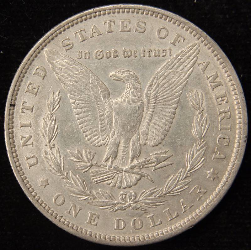 1896 MORGAN SILVER DOLLAR AU