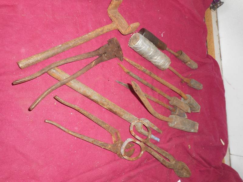 ANTIQUES TOOLS AND SOLDERING IRONS