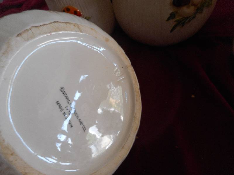 COLLECTIBLE SEARS AND ROBUCK GLASS CANESTERS