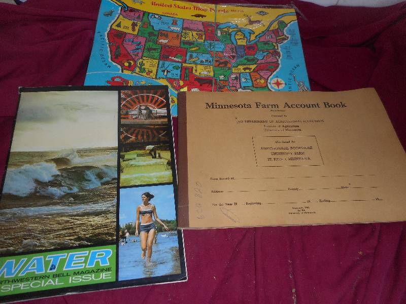 VINTAGE BOOK,MAGAZINE AND PUZZEL