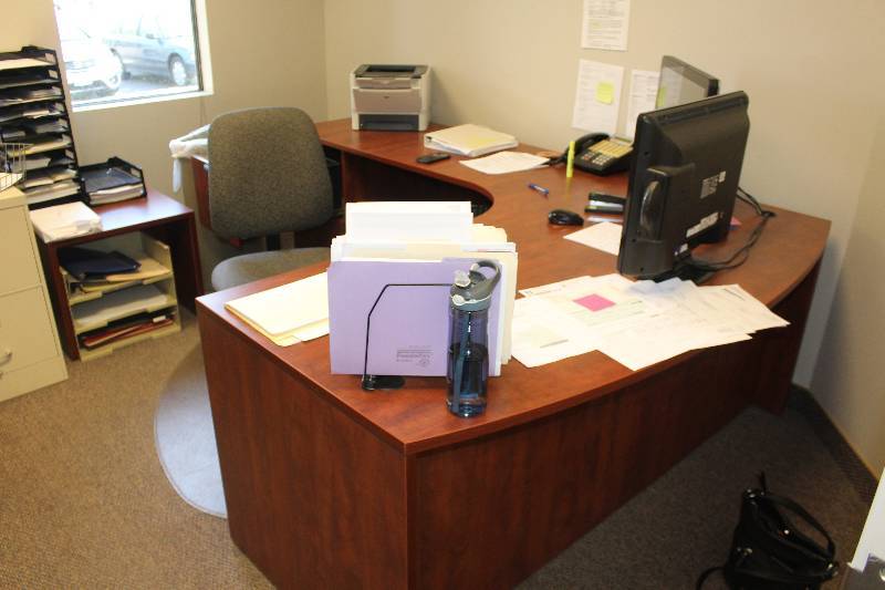 Office Furniture Includes L-Shaped Office Desk, Table
