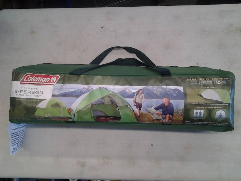 lot 29 image: Coleman 7x5  2- Person Sun Dome Tent With Case