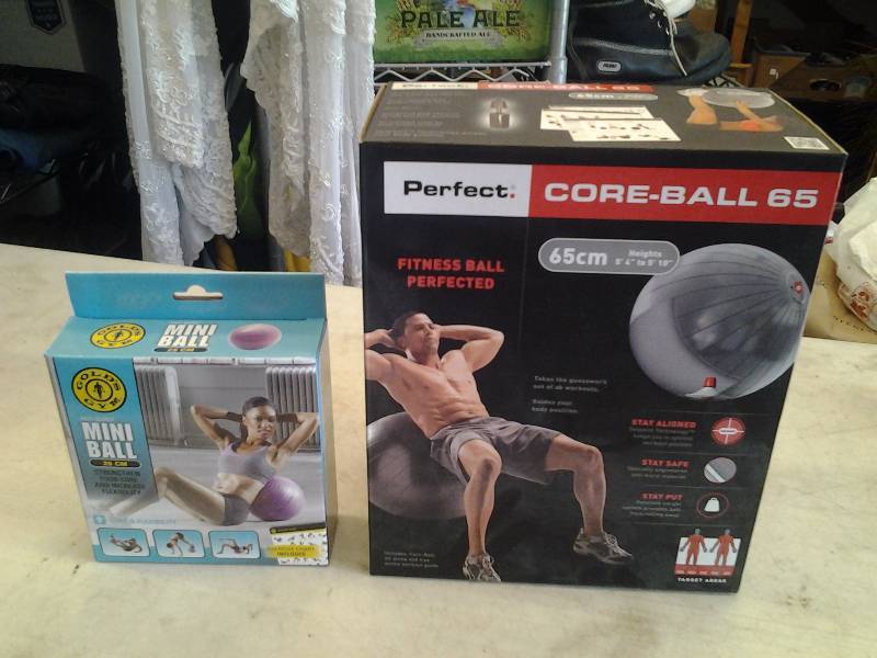 lot 49 image: New Core Ball-65 & Mini Ball- 25 Work Out Trainers