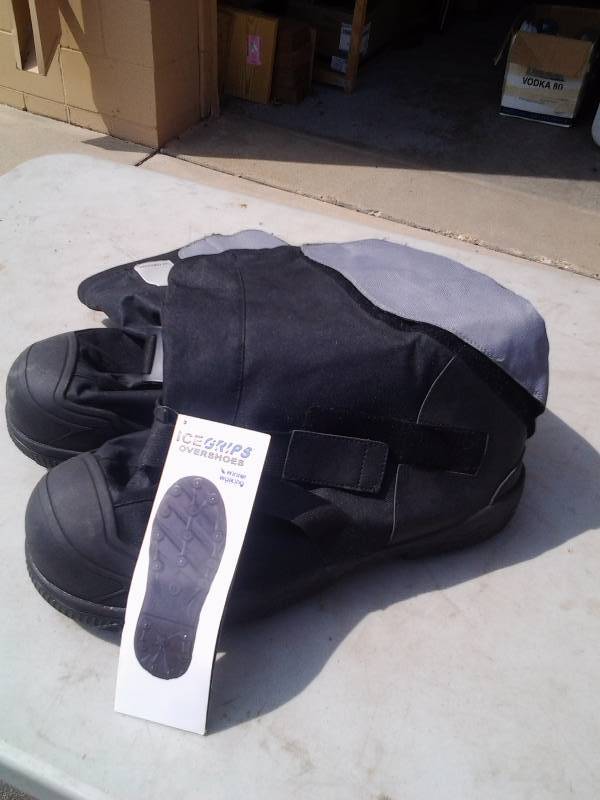 lot 93 image: Pair Ice Grips-Over Shoes With Carbide Spikes (New)