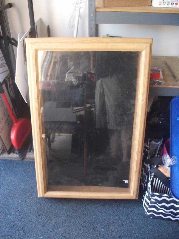 lot 103 image: Oak Show Case (With Glass Door) 24x36x5