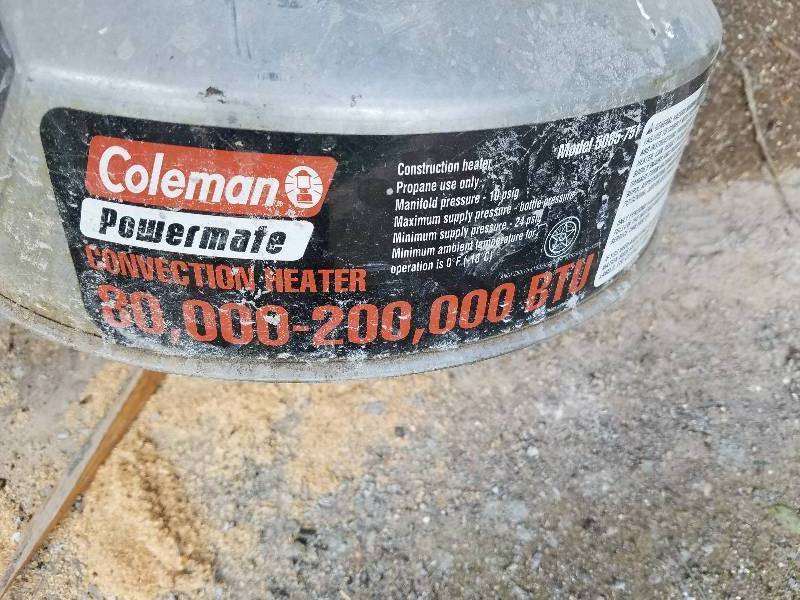lot 6 image: Coleman..80,000-200,000 Convection Heater