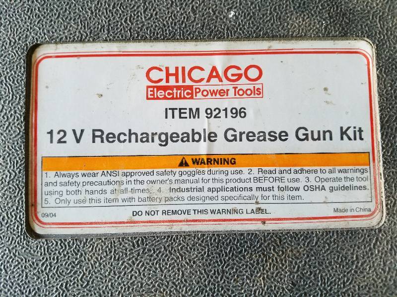 lot 18 image: Chicago.Electric Grease Gun