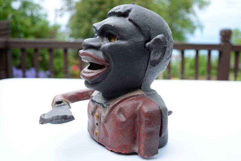 Original,Cast Iron African American Collectable Coin Bank