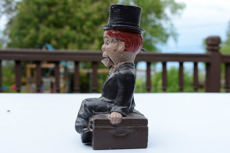 Original,Cast Iron Charlie McCarthy Collectable Coin Bank