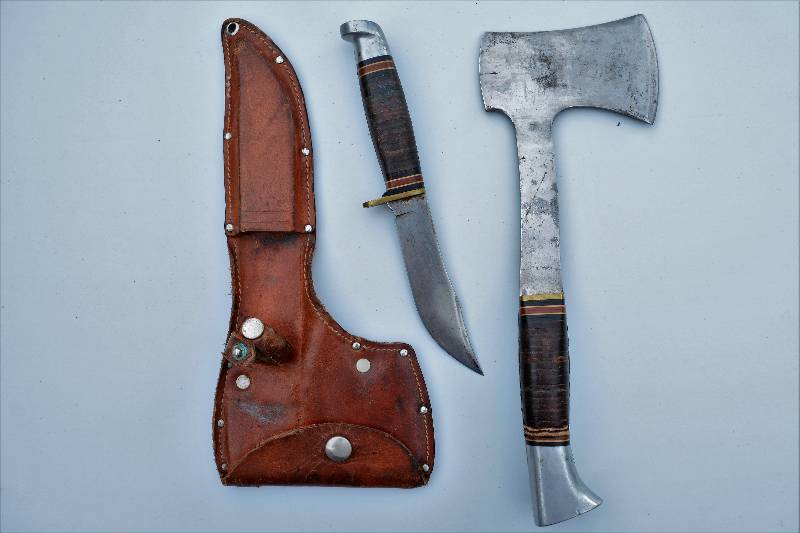 Western Hunting Hatchet and Knife Combo