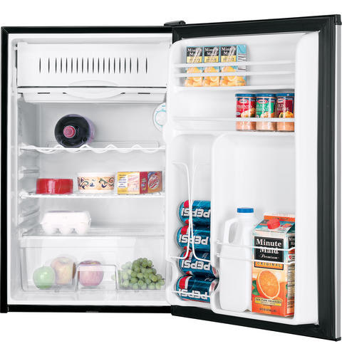 GE Stainless Medical Locking Cooler Refrigerator Oversized Mini Fridge With Freezer - Excellent Condition