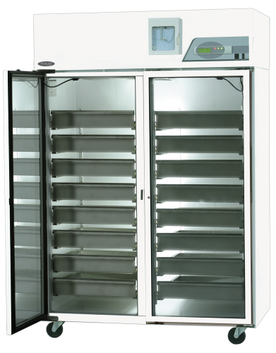WOW Retails New $15,000 Norlake Scientific Medical Laboratory Commercial Restaurant Grocery Gas Station Refrigeration Two Glass Double Doors Blood Bank Plasma Refrigerator Reach In Cooler Stainless Steel Easy Glide Drawers Like New Condition See Specs