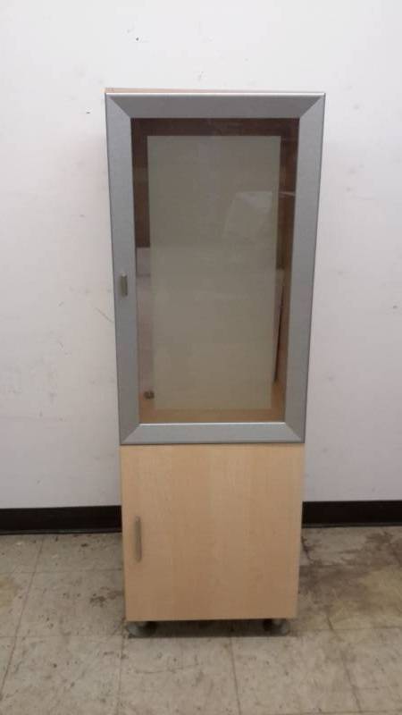 Storage cabinet with glass door