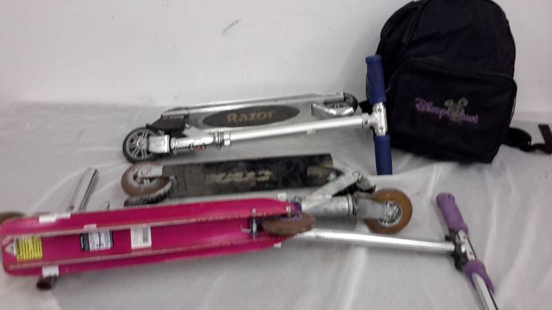 Scooters and backpacks