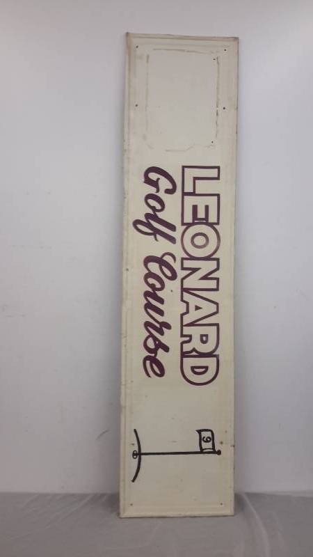 Leonard Golf Course sign