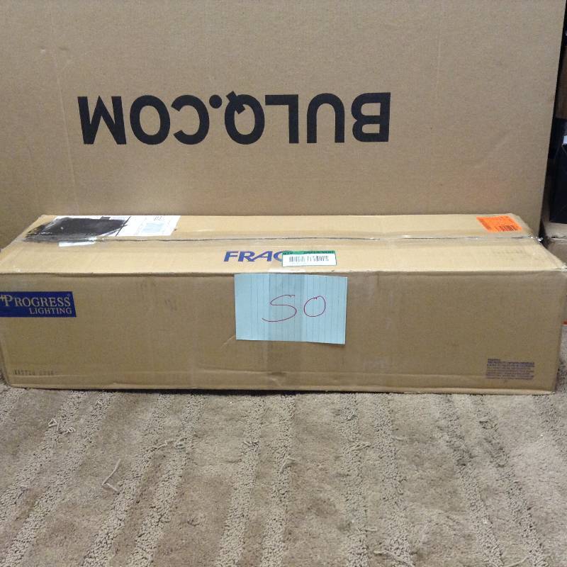 lot 50 image: Progress Lighting Archie Collection 3-Light Venetian Bronze Bath Light open box never used