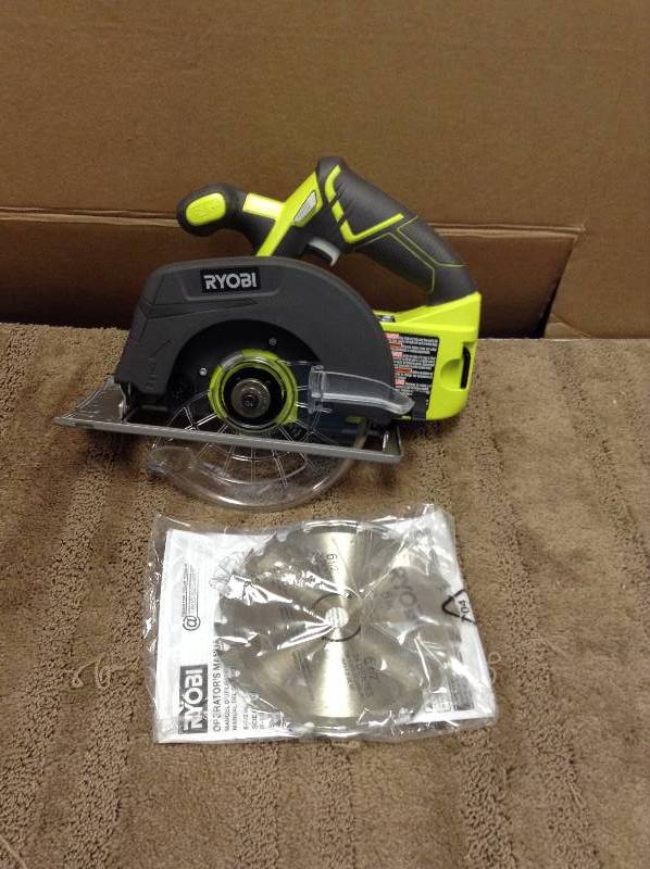 lot 39 image: Ryobi ONE 18-Volt 6-12 in. Cordless Circular Saw (Tool Only)-P507
