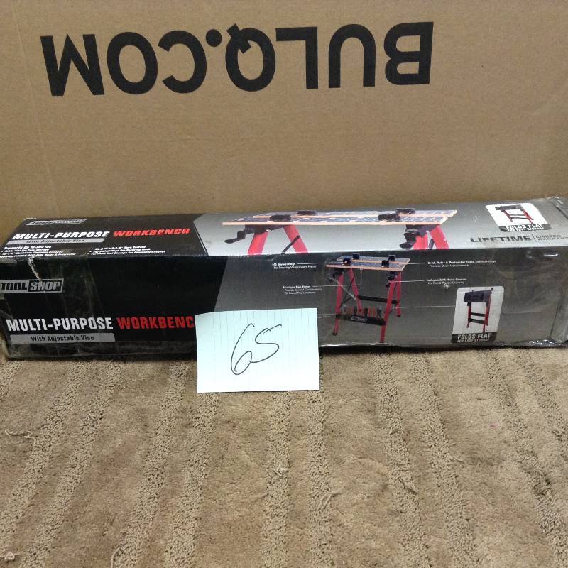 lot 65 image: Tool Shop Workbench 240-1559 open box never used