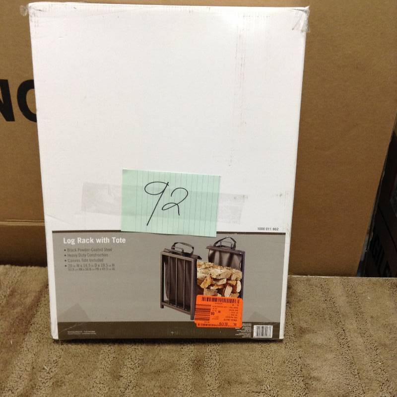 lot 92 image: 20 in. Log Holder with Tote New