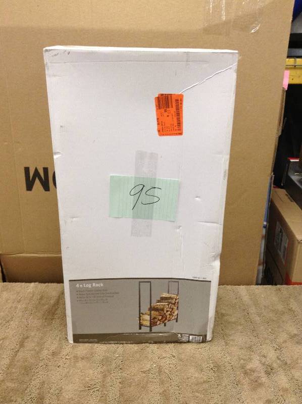 lot 95 image: 4 ft. Heavy-Duty Firewood Rack New