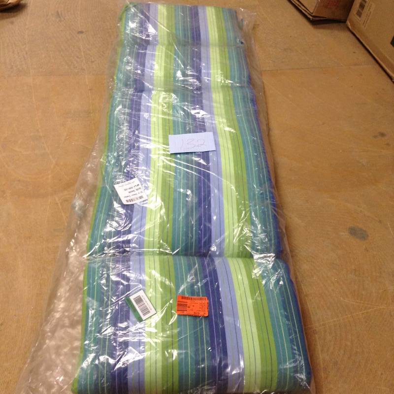 lot 132 image: Home Decorators Collection Sunbrella Seaside Seville Outdoor Chaise Lounge Cushion New