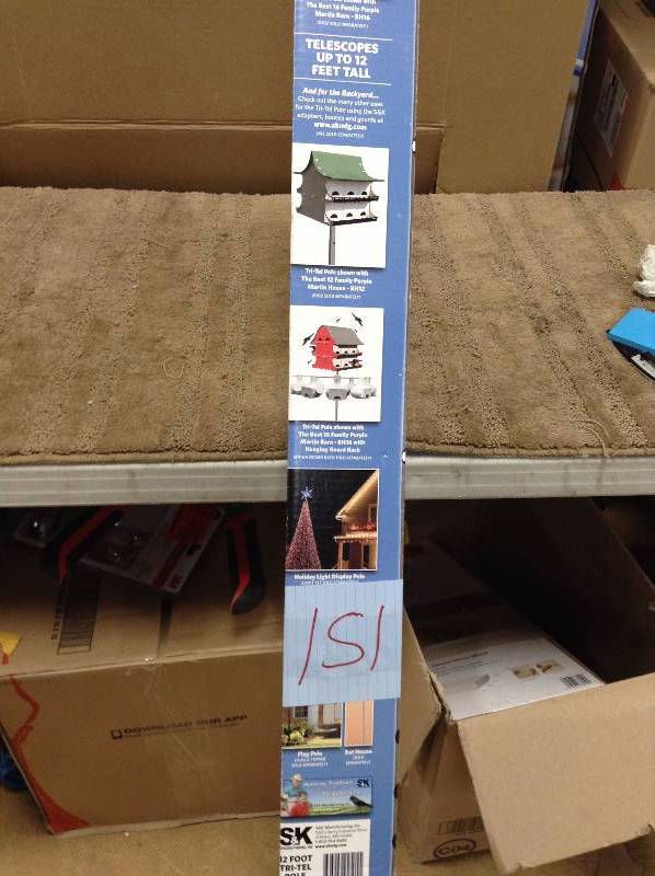 lot 151 image: S&K 12 ft. Purple Martin Pole New