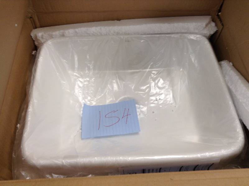 lot 154 image: Kraus KCV121SO 1845 Ceramic Vessel Bathroom Sink