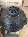 lot 156 image: Vision Grills Kamado Pro Ceramic Charcoal Grill with Grill Cover Model# S-4C1D1 open box never used