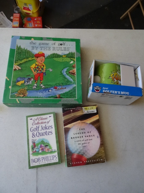 lot 118 image: Golf Game, Golfers Mug, Golf Jokes.