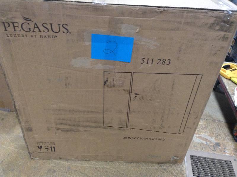 lot 2 image: Pegasus SP4586 Mirrored Bi-View Beveled Mirror Medicine Cabinet
