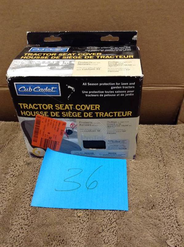 lot 36 image: Cub Cadet Tractor Seat Cover