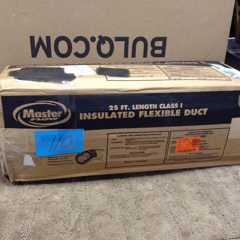 lot 110 image: Master Flow 25 ft Insulated Flexible duct