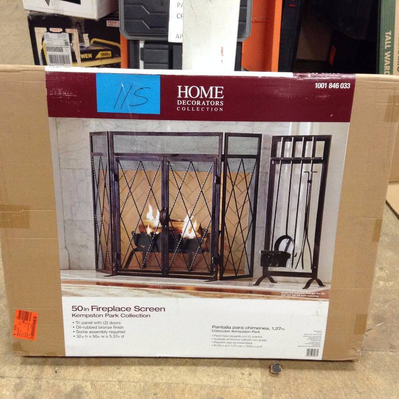 lot 115 image: Home Decorator 50 in Fireplace Screen