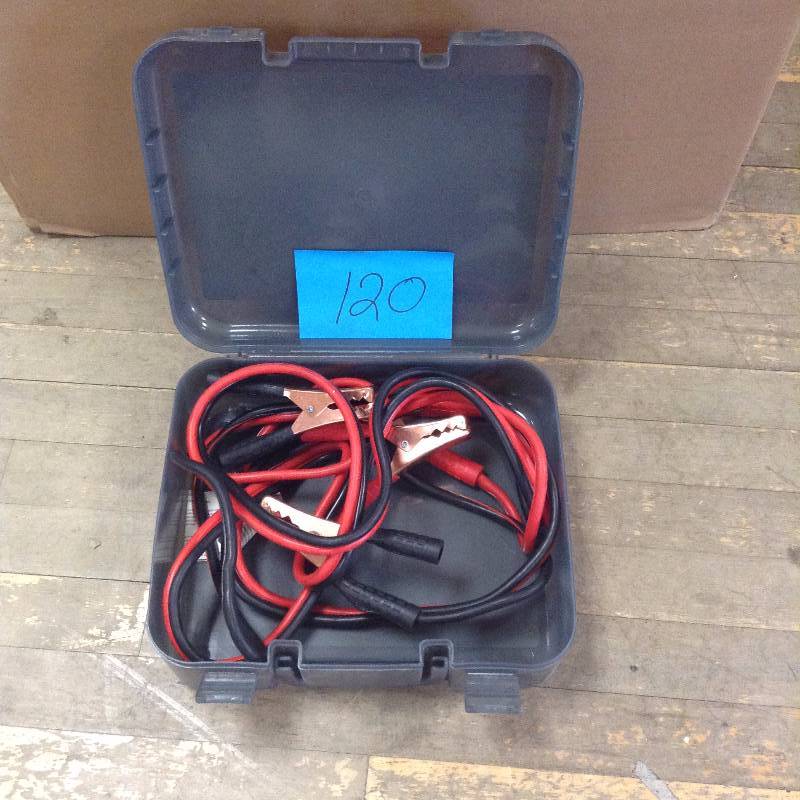 lot 120 image: Husky 20 Ft. 250 Amp Emergency Jump Start Car Battery