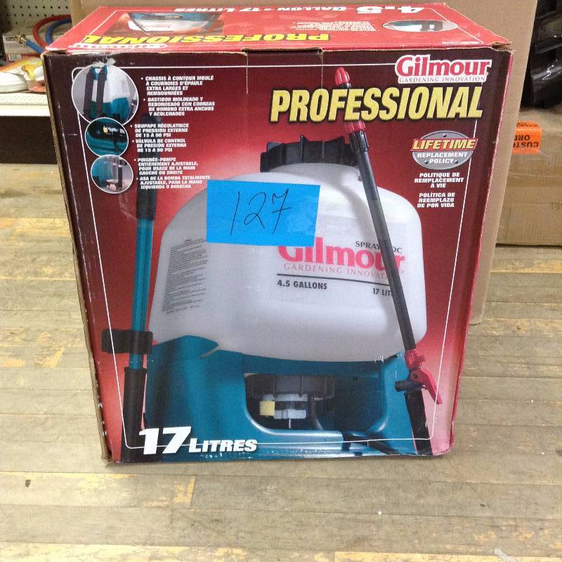 lot 127 image: Gilmour Proffesional 4.5 Gal Backpack Sprayers