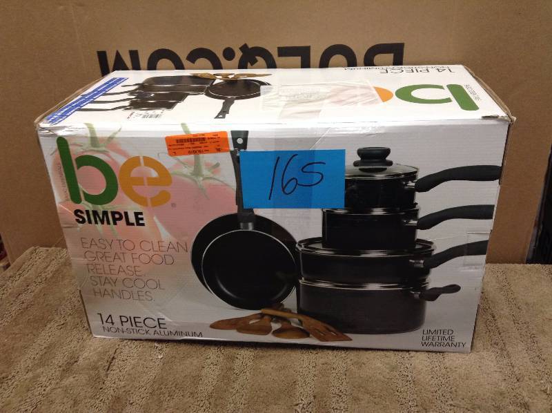 lot 165 image: BE Simple 14 PC non stick aluminum
