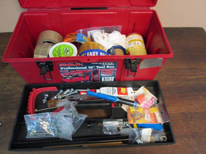 lot 61 image: 19 Stack On Tool Box