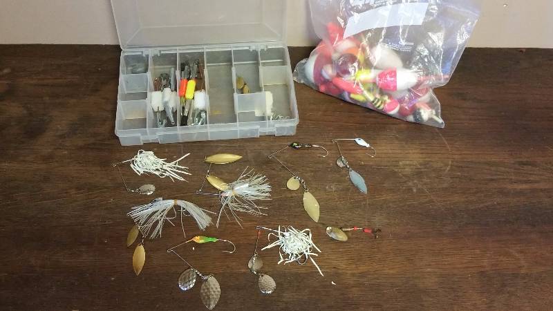 lot 107 image: Group of Spinners, Bobbers, Etc., w Box