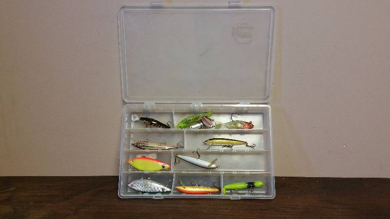 lot 110 image: Clear Tackle Box Filled w Lures