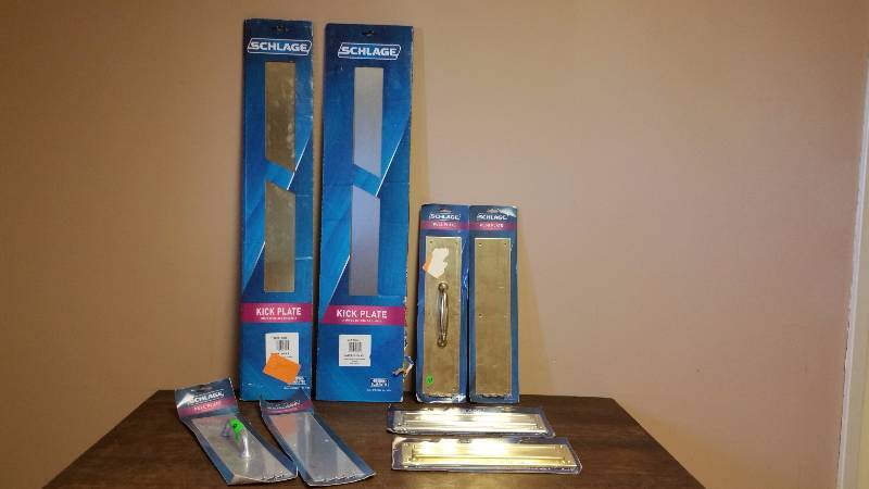 lot 128 image: Group of Schlage Brass & Nickel Hardware