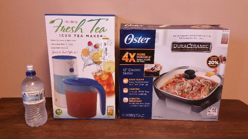 lot 157 image: Oster Electric Skillet & Mr. Coffee Iced Tea Maker