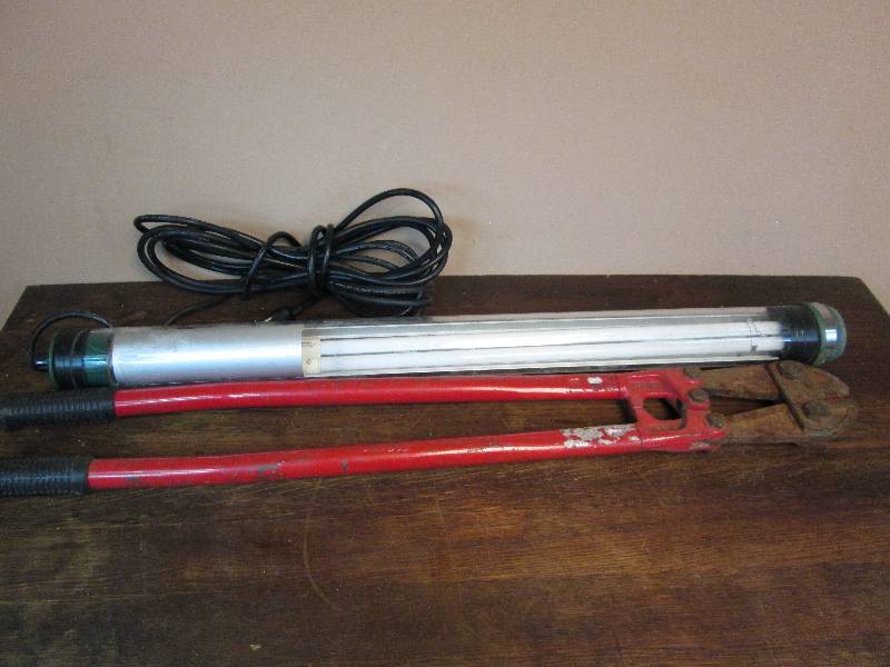 lot 180 image: Bolt cutter & light