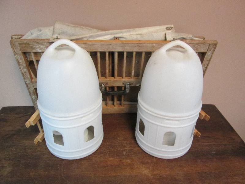 lot 268 image: Pigeon Cage & Feeders