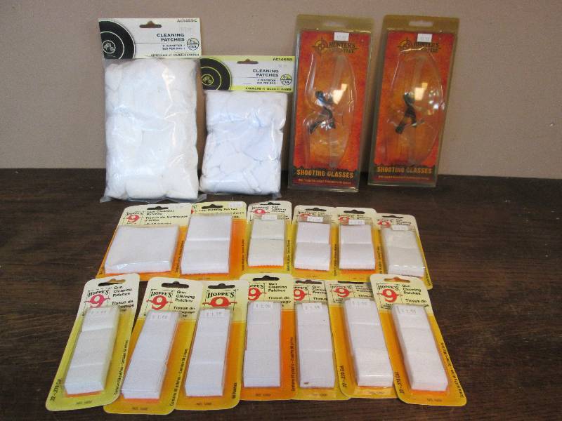lot 284 image: Gun Cleaning Patches & Safety Glasses