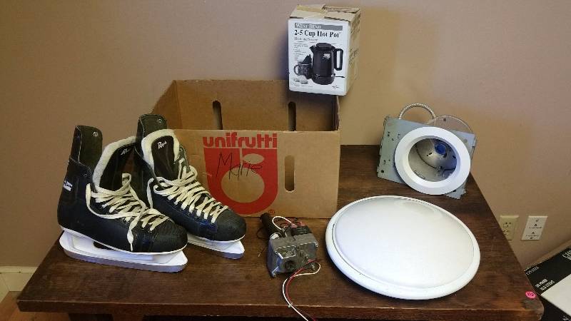 lot 343 image: CCM Hockey Skates, Lighting, Coffee Warmer, Etc.