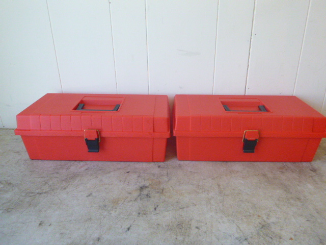 2 Plastic Toolboxes