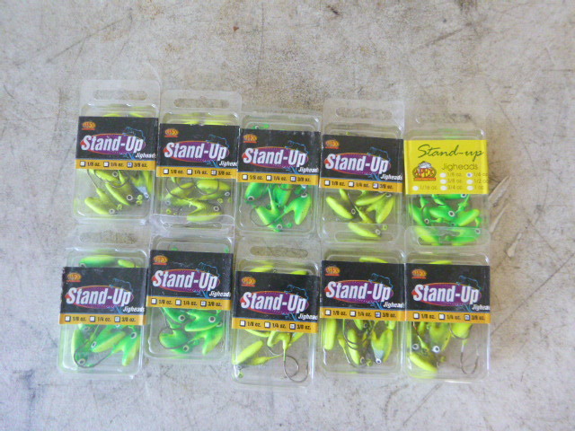 10 Packs of Apex Stand-Up Jig Heads
