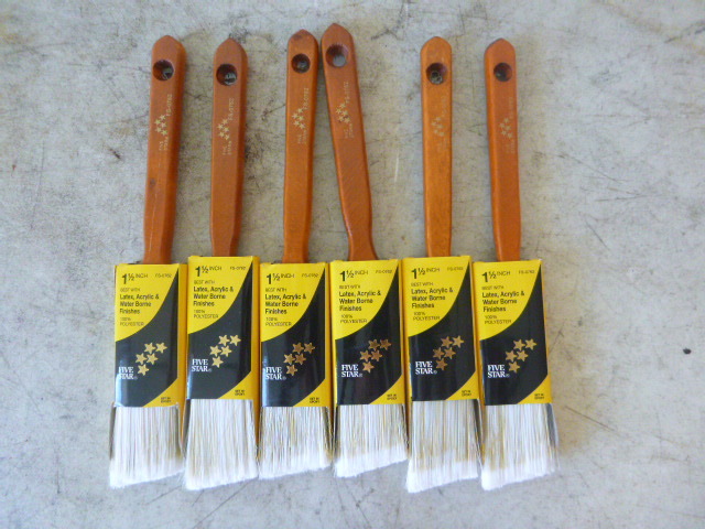 6 Five Star Paint Brushes