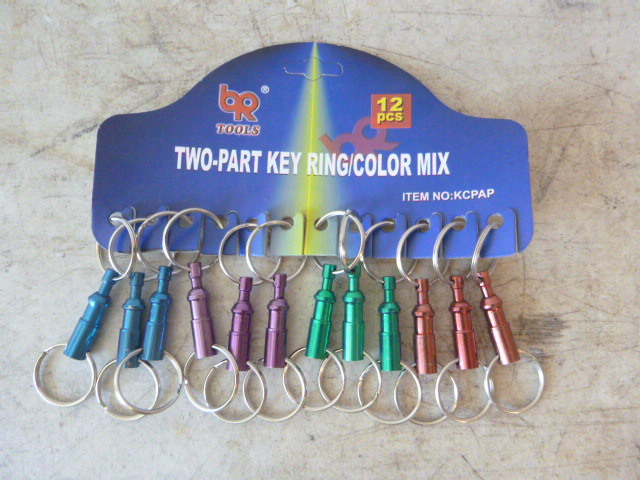 12 BR Tools Two-Part Key Rings
