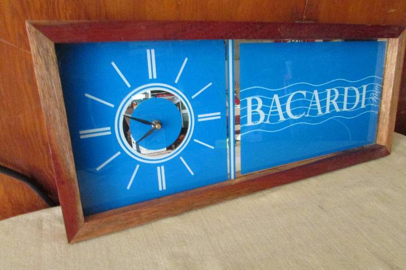Vintage Bacardi Rum Clock